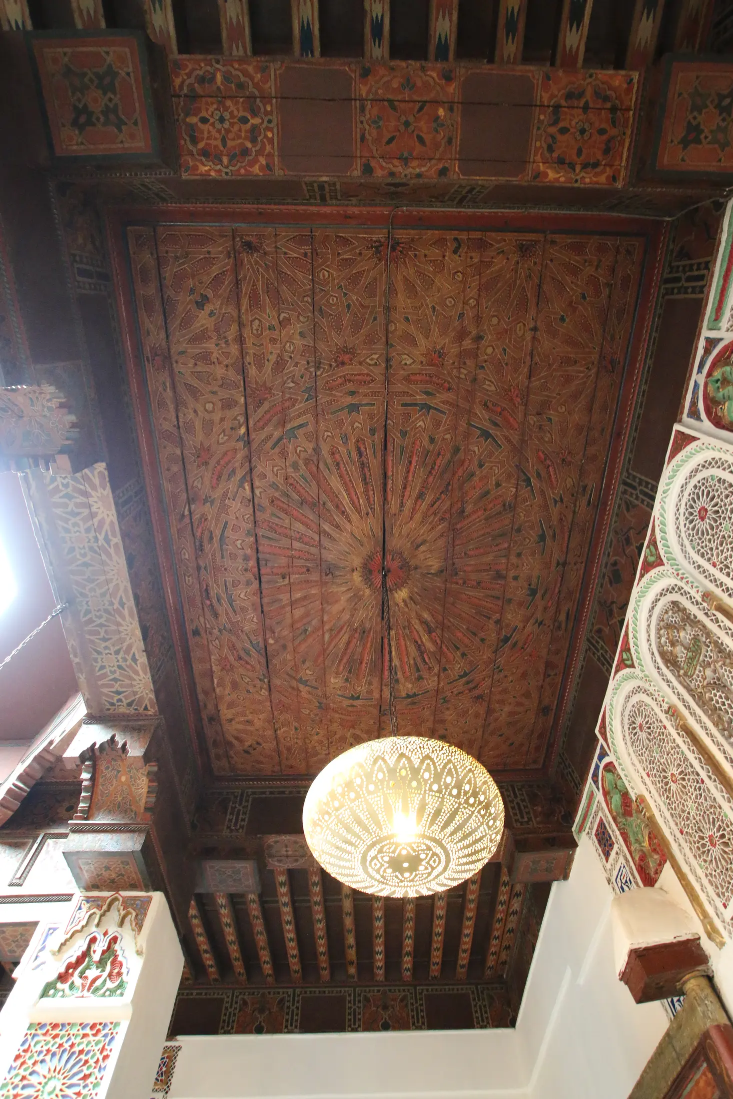 The 16th-century painted wooden ceiling